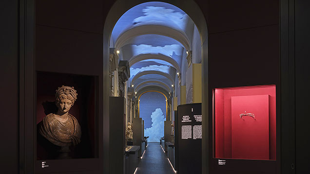 Figure 1. A view of the entrance to the Cartier and Myths exhibition at the Capitoline Museums. Photo courtesy of Cartier Italy. Figure 1. A view of the entrance to the Cartier and Myths exhibition at the Capitoline Museums. Photo courtesy of Cartier Italy.