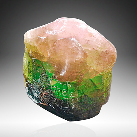 Particolor tourmaline crystal from Luc Yen, Vietnam Particolor tourmaline crystal from Luc Yen, Vietnam