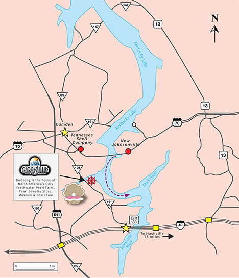 Map of Kentucky Lake 