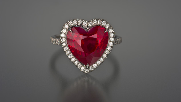 Heart Shaped Ruby Ring Heart Shaped Ruby Ring