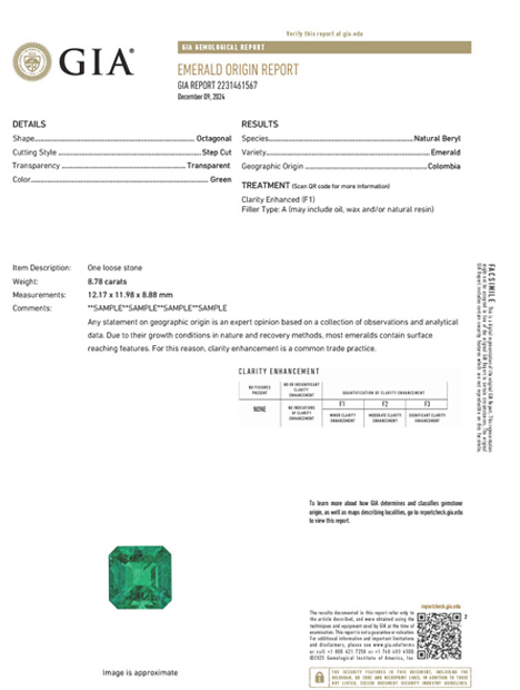 Recognizing the industry’s interest in more information about the nature of fillers in emeralds, GIA will offer filler identification with its emerald reports beginning December 15. The optional filler identification service will initially be offered at no cost.