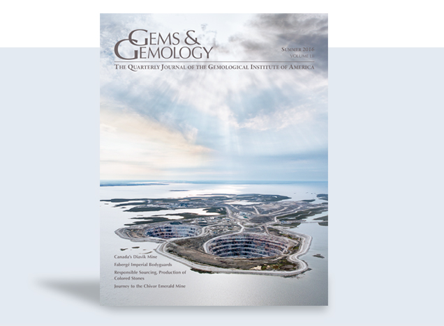 《宝石与宝石学》(Gems & Gemology) 2016 年夏季刊封面