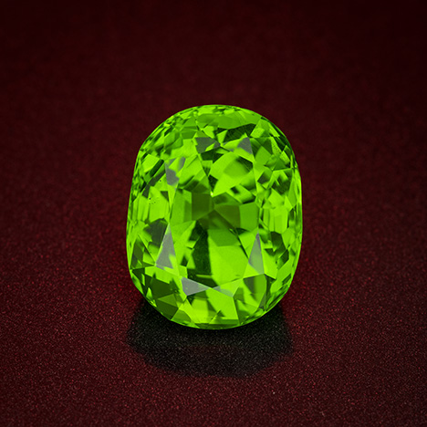 17.69 ct oval-cut peridot from the Bernard-Myo area of Mogok 17.69 ct oval-cut peridot from the Bernard-Myo area of Mogok