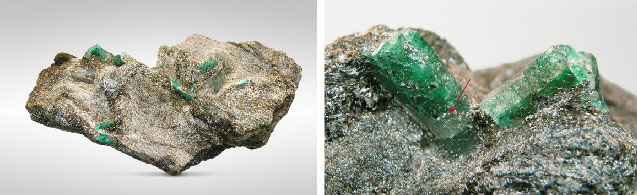 Gray and blue beryl (aquamarine), found occasionally at Habachtal Gray and blue beryl (aquamarine), found occasionally at Habachtal
