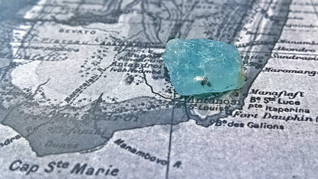 Grandidierite sample from Madagascar Grandidierite sample from Madagascar