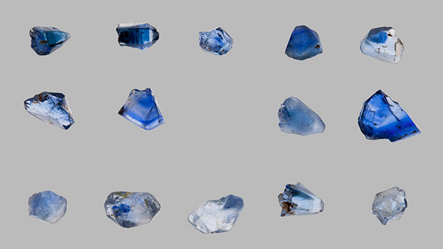 Samples under bright diffused light