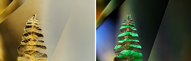 LMR in diamond viewed with different illuminations.