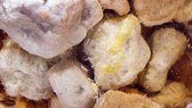 Figure 2. The fibrous felted texture of the amphibole pebbles was revealed under magnification. Photomicrograph by Nathan Renfro; field of view 20.57 mm.