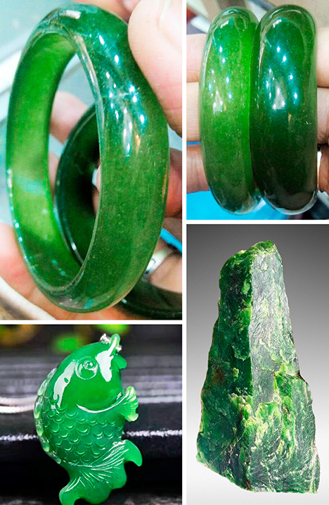 Nephrite bangles and decorative objects sold at Namak Mandi Nephrite bangles and decorative objects sold at Namak Mandi