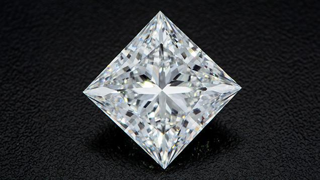 Figure 1. This 15.73 ct G-color CVD-grown diamond showed indications of HPHT treatment. Photo by Jian Xin (Jae) Liao. Figure 1. This 15.73 ct G-color CVD-grown diamond showed indications of HPHT treatment. Photo by Jian Xin (Jae) Liao.