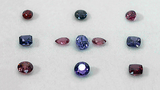 Spinel suites in a range of hues Spinel suites in a range of hues