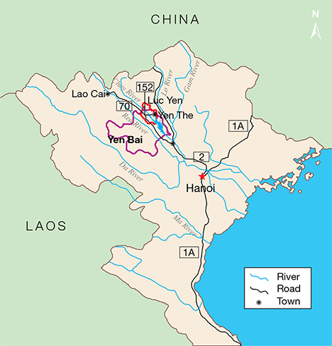 Map of northern Vietnam Map of northern Vietnam