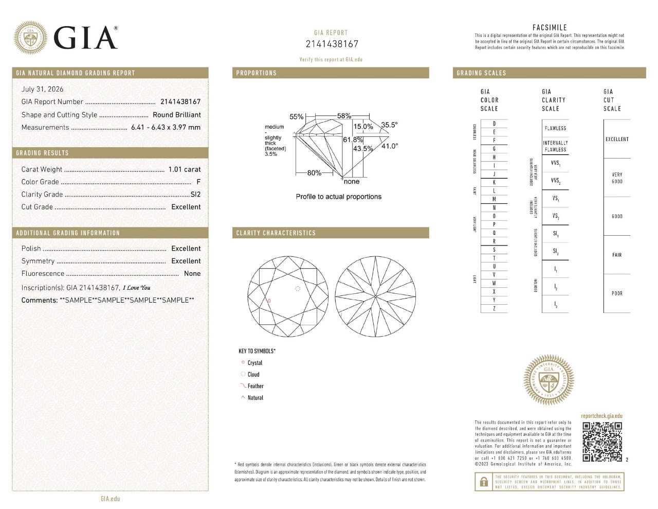 Diamond Grading Report