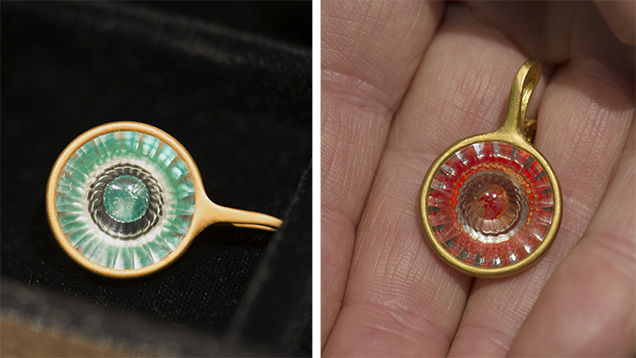 Quartz disk jewelry