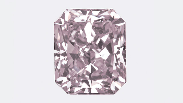 Fancy gray-purple type IIb diamond seen in the Carlsbad lab