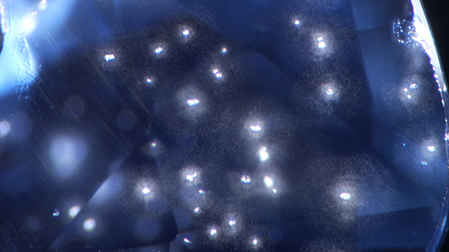 Spherical clouds surrounding highly altered crystals