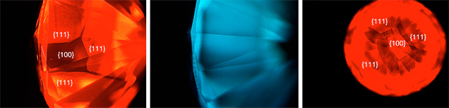 Fluorescence of natural pink diamond with HPHT treatment