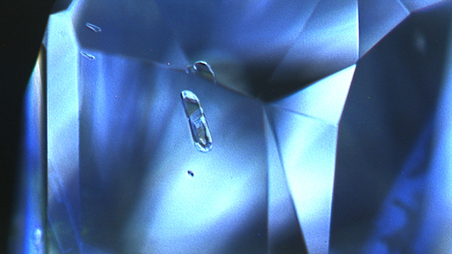 Cape Diamond with Elongated Crystal and Fluorescence