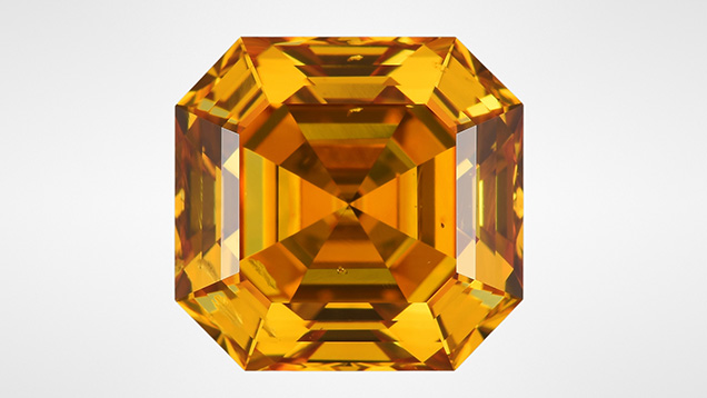 This 5.17 ct diamond was HPHT processed.