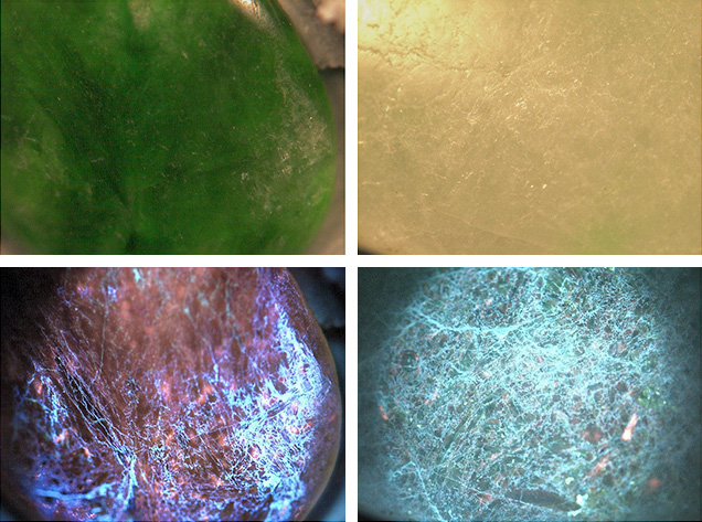 DiamondView imaging of impregnated jadeite samples