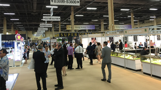 The 2015 JCK Las Vegas show was deemed a success by an industry that needed some good news after very disappointing sales in Hong Kong and Basel. Photo by Russell Shor/GIA