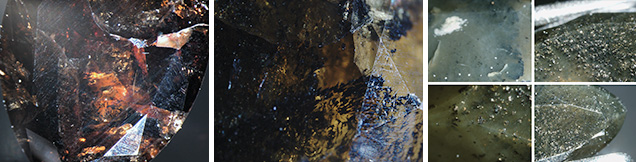 Inclusions in natural and NPD diamond.