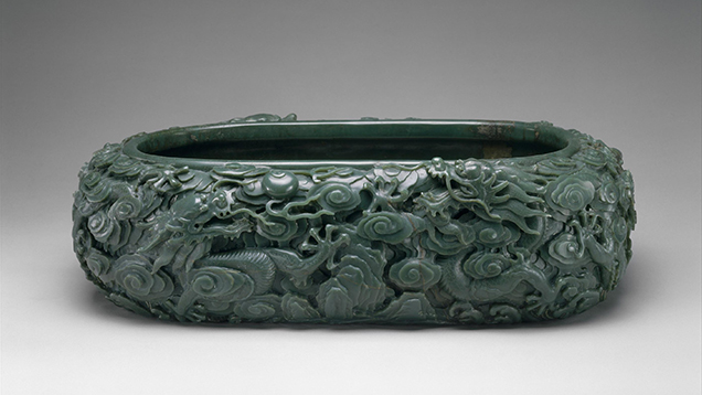 Large jade basin.