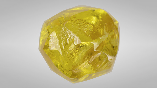 13.09 ct Fancy yellow rough diamond
