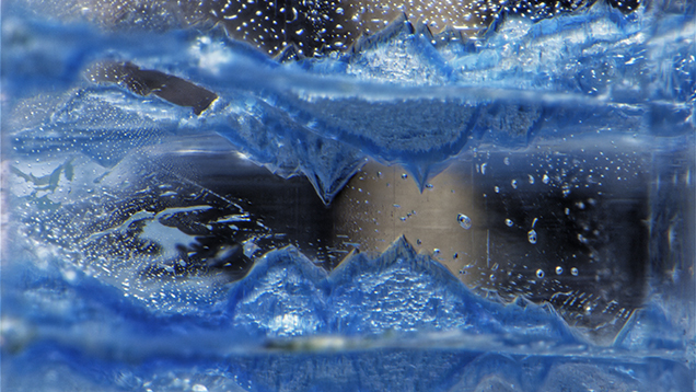 Aquamarine with a dramatic secondary growth layer