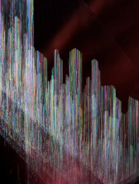 Iridescent needles in a Vietnamese red spinel resemble a skyline.