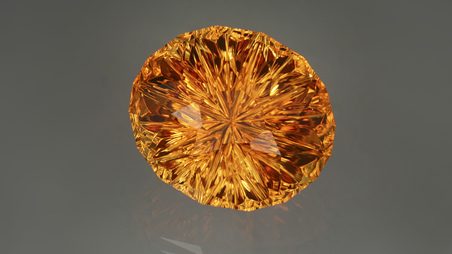 Citrine is one of the most popular yellow gems on the market. This designer cut shows off the warm glow of citrine’s sunny color. – Lydia Dyer, gem courtesy John Dyer & Co. Citrine is one of the most popular yellow gems on the market. This designer cut shows off the warm glow of citrine’s sunny color. – Lydia Dyer, gem courtesy John Dyer & Co.