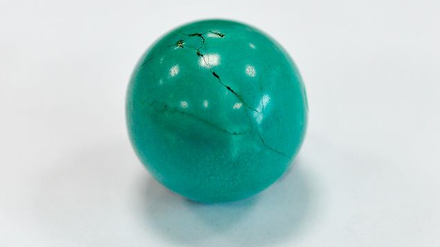Dyed and impregnated turquoise. Dyed and impregnated turquoise.