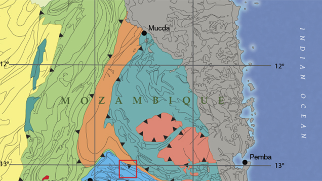 Mozambique Regional geological map