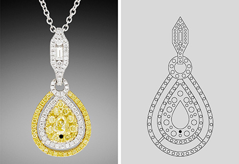 Melee-set pendant Melee-set pendant