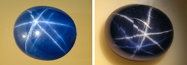 Large diffusion-treated double-star sapphire grown by the Verneuil method