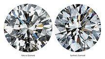 Two face-up diamonds, side-by-side.