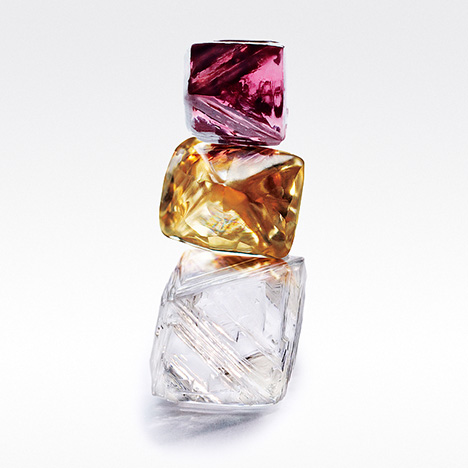 Pink diamonds from the Argyle mine Pink diamonds from the Argyle mine