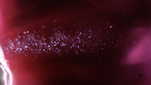Short, thin rutile needles