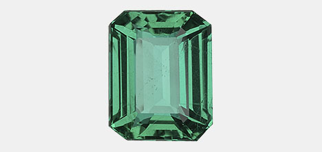 Transparent octagonal step cut weighing 5.00 ct.