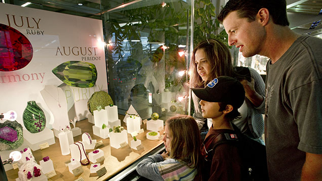 Figure 14. This past GIA Museum birthstone exhibit at the San Diego International Airport represents one way GIA promotes its mission to engage, inspire, and educate the public about gemology. Photo by Kevin Schumacher.