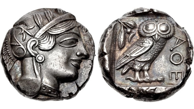 Ancient silver coin Athens Ancient silver coin Athens