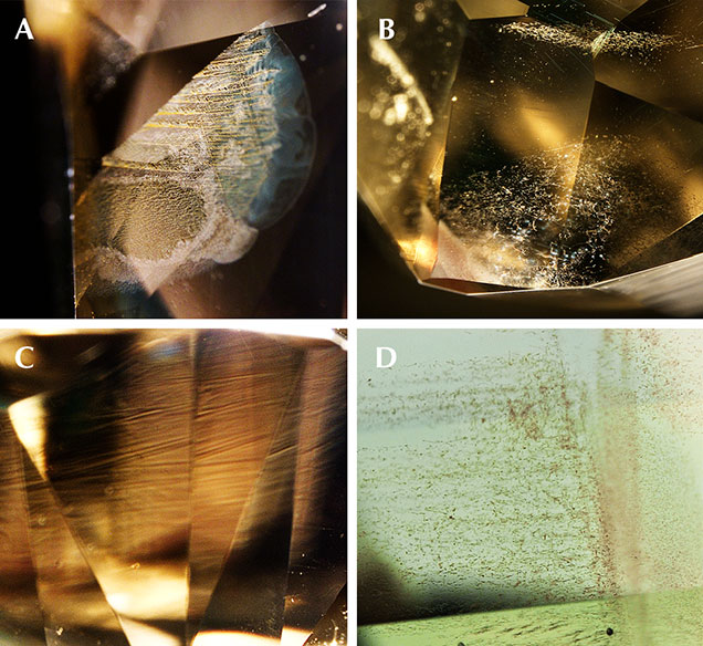 Inclusions in Gombe sapphires.