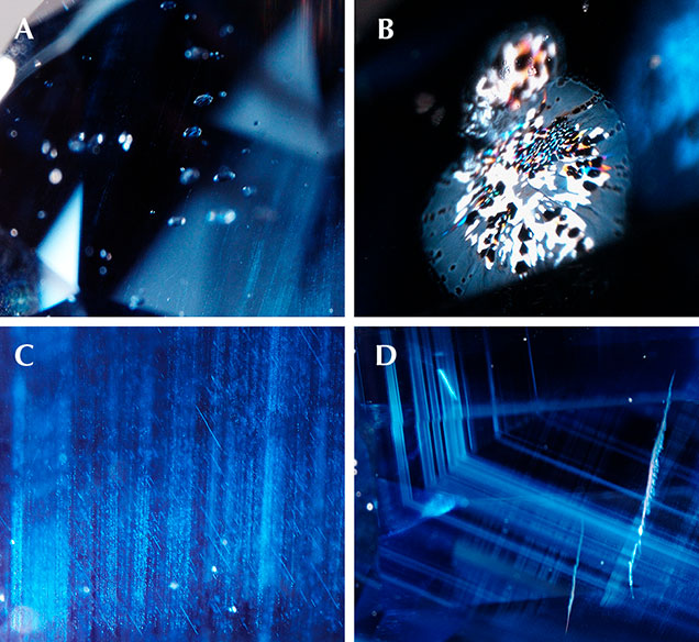 Inclusions in Antang sapphires.