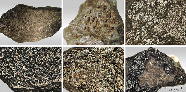 Open pores in carbonado
