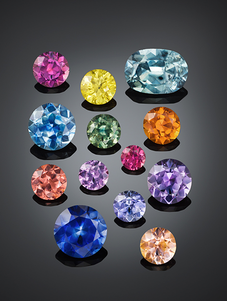 Variety of Missouri River sapphires