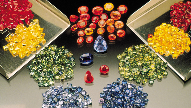 Variety of Cuts and Colors of Sapphire