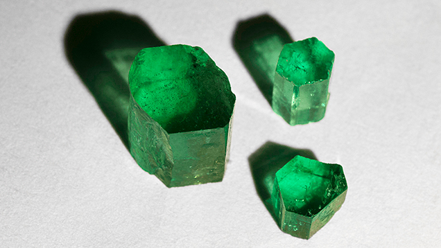 Emerald crystals from Colombia, Afghanistan, and Zambia Emerald crystals from Colombia, Afghanistan, and Zambia
