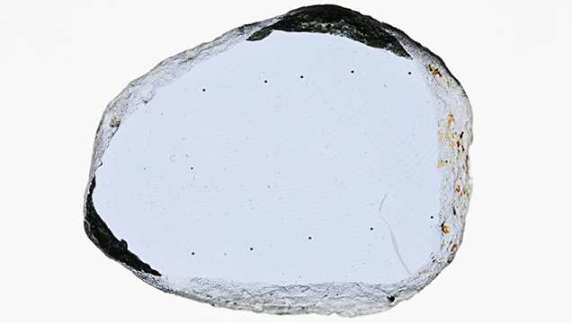 Slice of Yogo sapphire Slice of Yogo sapphire