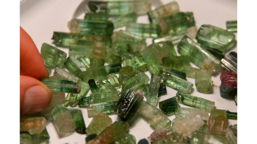 Tourmaline crystals from Mt. Mica in Paris, Maine