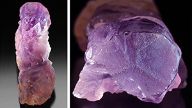 Bolivian ametrine crystal. Bolivian ametrine crystal.